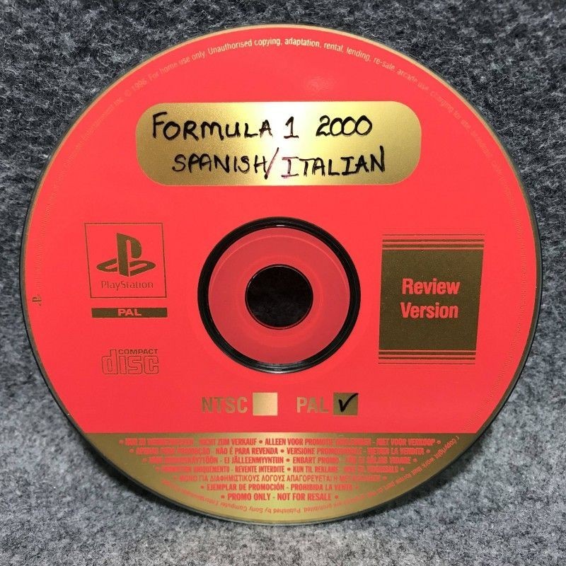 FORMULA 1 2000 REVIEW COPY SONY PLAYSTATION PS1