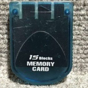 MEMORY CARD COMPATIBLE 15 BLOCKS AZUL TRANSPARENTE SONY PLAYSTATION PS1
