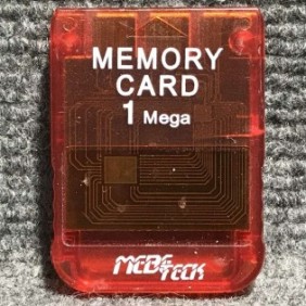 MEMORY CARD COMPATIBLE MEBE TECK ROJO TRANSPARENTE 1MB SONY PLAYSTAITON PS1