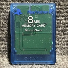 MEMORY CARD OFICIAL 8MB AZUL TRANSPARENTE SONY PLAYSTATION 2 PS2