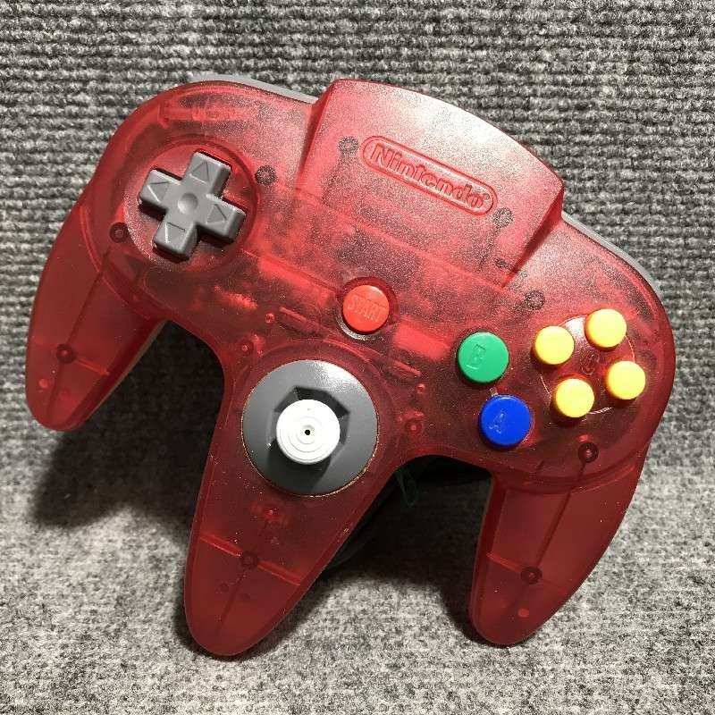 CONTROLLER CLEAR RED NINTENDO 64 MANDO