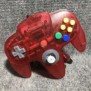 CONTROLLER CLEAR RED NINTENDO 64 MANDO