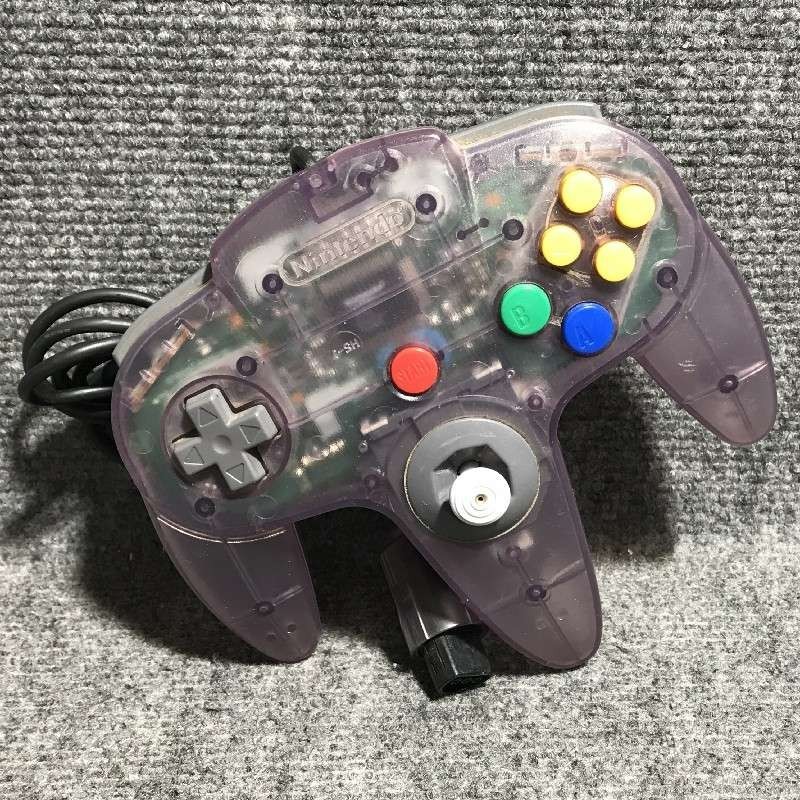 CONTROLLER CLEAR PURPLE NINTENDO 64 MANDO