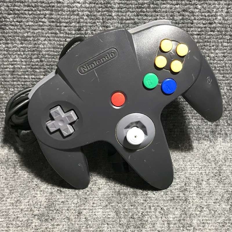 CONTROLLER GRIS NEGRO MARIO KART NINTENDO 64 MANDO