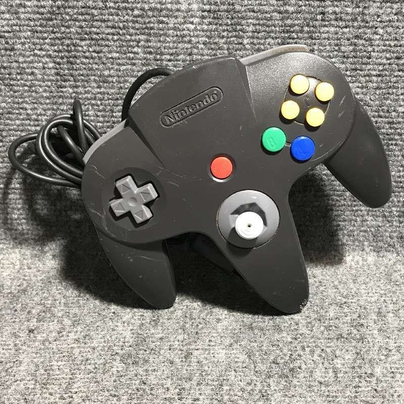 CONTROLLER GRIS NEGRO MARIO KART NINTENDO 64 MANDO