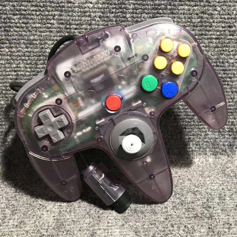 CONTROLLER CLEAR PURPLE NINTENDO 64 MANDO