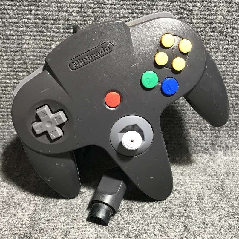 CONTROLLER GRIS NEGRO MARIO KART NINTENDO 64 MANDO