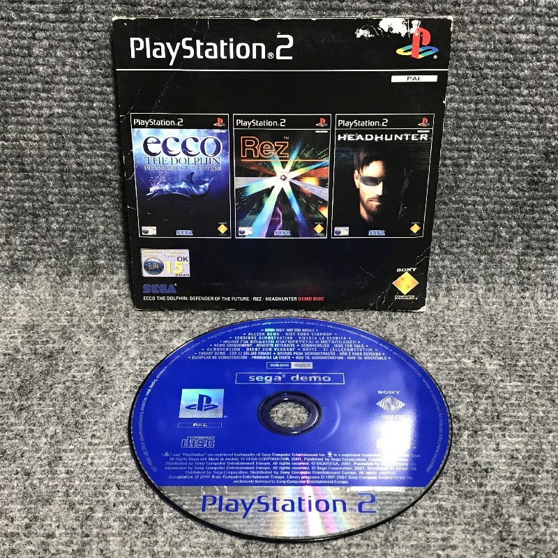 SEGA 3 DEMO SCED 50761 ECCO THE DOLPHIN REZ HEADHUNTER SONY PLAYSTATION 2 PS2