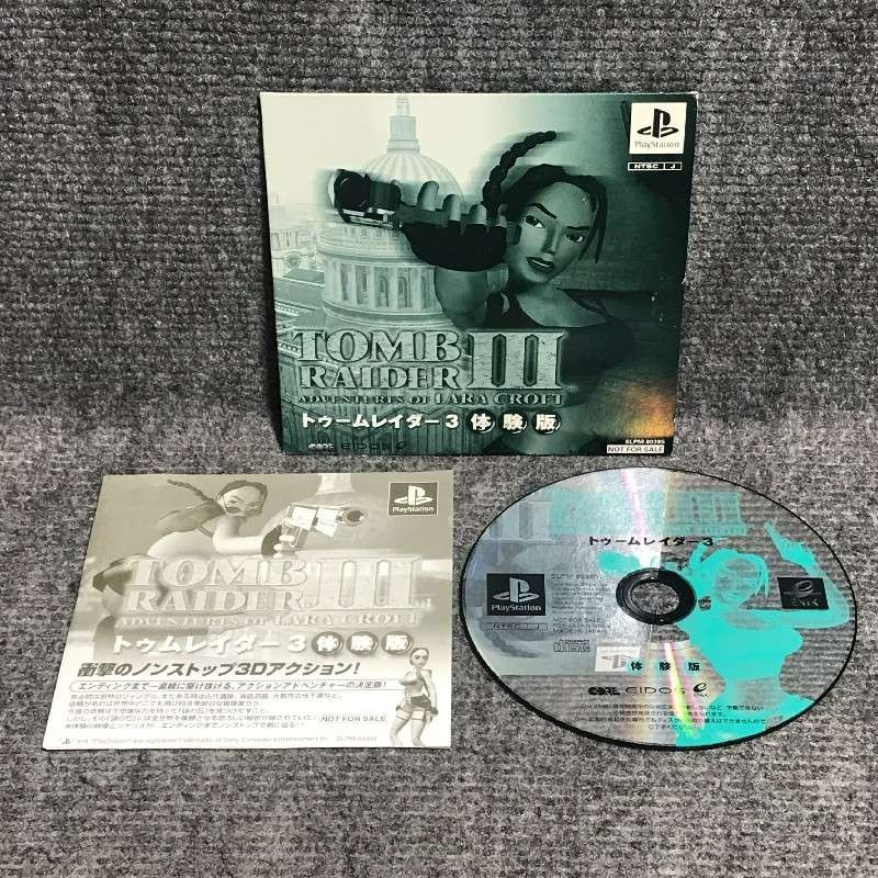 DEMO TOMB RAIDER III ADVENTURES OF LARA CROFT SLPM 30385 JAP SONY PLAYSTATION PS1