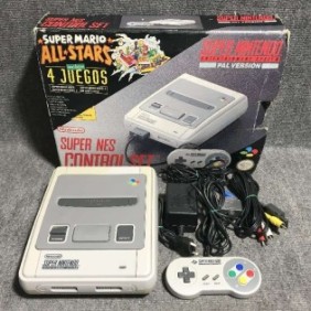 SUPER NINTENDO CON CAJA DE REGALO+MANDO+AV+AC SNES