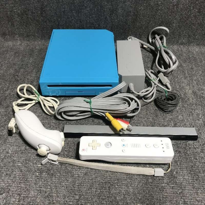 CONSOLA NINTENDO WII AZUL V2+MOTE+NUNCHUCK+IR+AV+AC