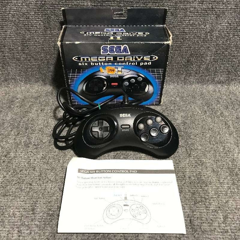 SIX BUTTON CONTROL PAD CON CAJA SEGA MEGA DRIVE