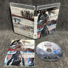 ASSASSINS CREED IV BLACK FLAG+ASSASSINS CREED ROGUE SONY PLAYSTATION 3 PS3