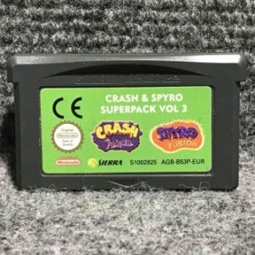CRASH AND SPYRO SUPERPACK VOL 3 NINTENDO GAME BOY ADVANCE GBA