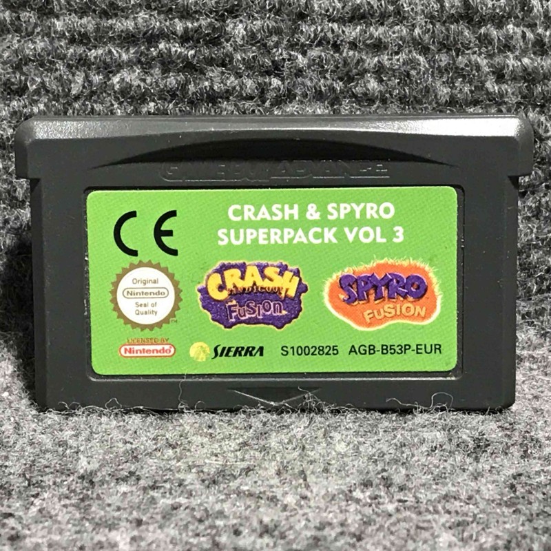 CRASH AND SPYRO SUPERPACK VOL 3 NINTENDO GAME BOY ADVANCE GBA