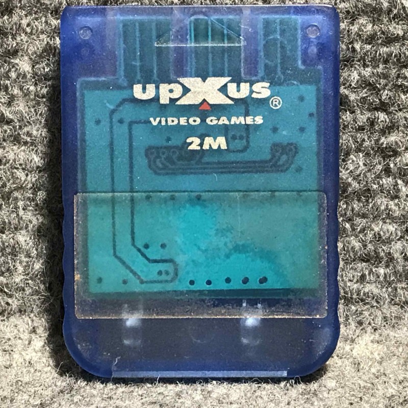 MEMORY CARD COMPATIBLE UPXUS 2MB AZUL TRANSPARENTE SONY PLAYSTATION PS1