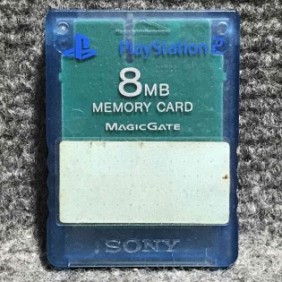 MEMORY CARD OFICIAL 8MB AZUL TRANSPARENTE SONY PLAYSTATION 2 PS2