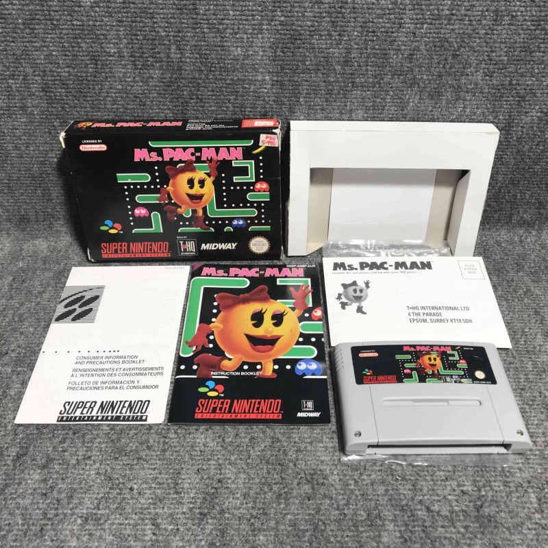 MS PAC MAN SUPER NINTENDO SNES