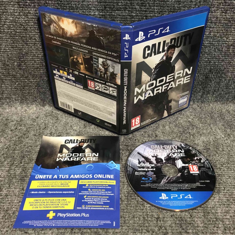 CALL OF DUTY MODERN WARFARE SONY PLAYSTATION 4 PS4