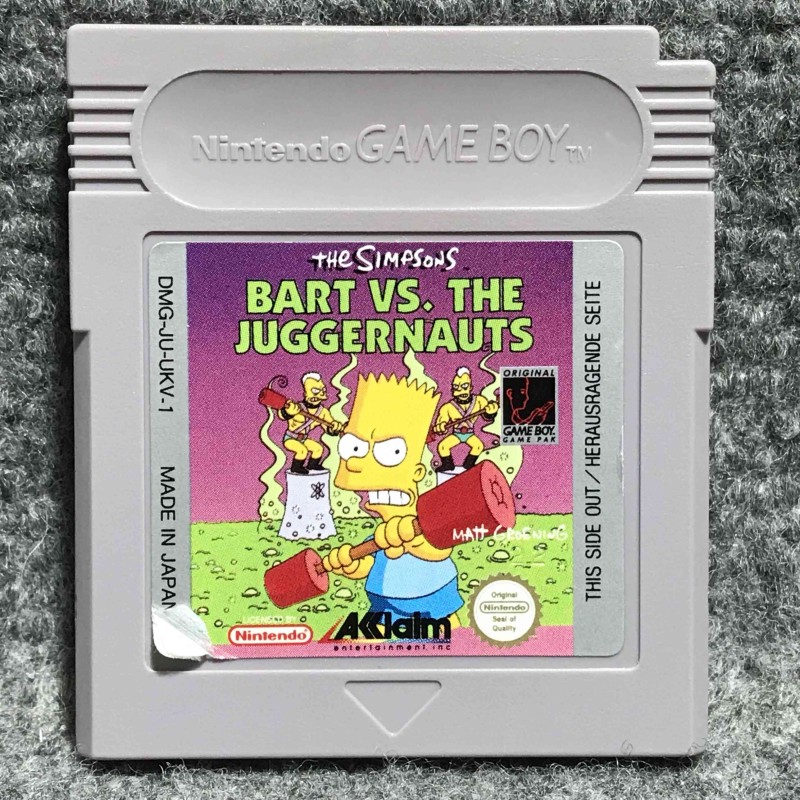 THE SIMPSONS BART VS THE JUGGERNAUTS NINTENDO GAME BOY GB