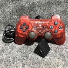 DUALSHOCK 2 ROJO SCPH 10010 SONY PLAYSTATION 2 PS2 CLEAR RED