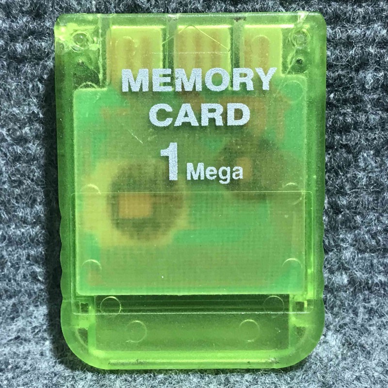 MEMORY CARD COMPATIBLE VERDE TRANSPARENTE 1MB SONY PLAYSTATION PS1