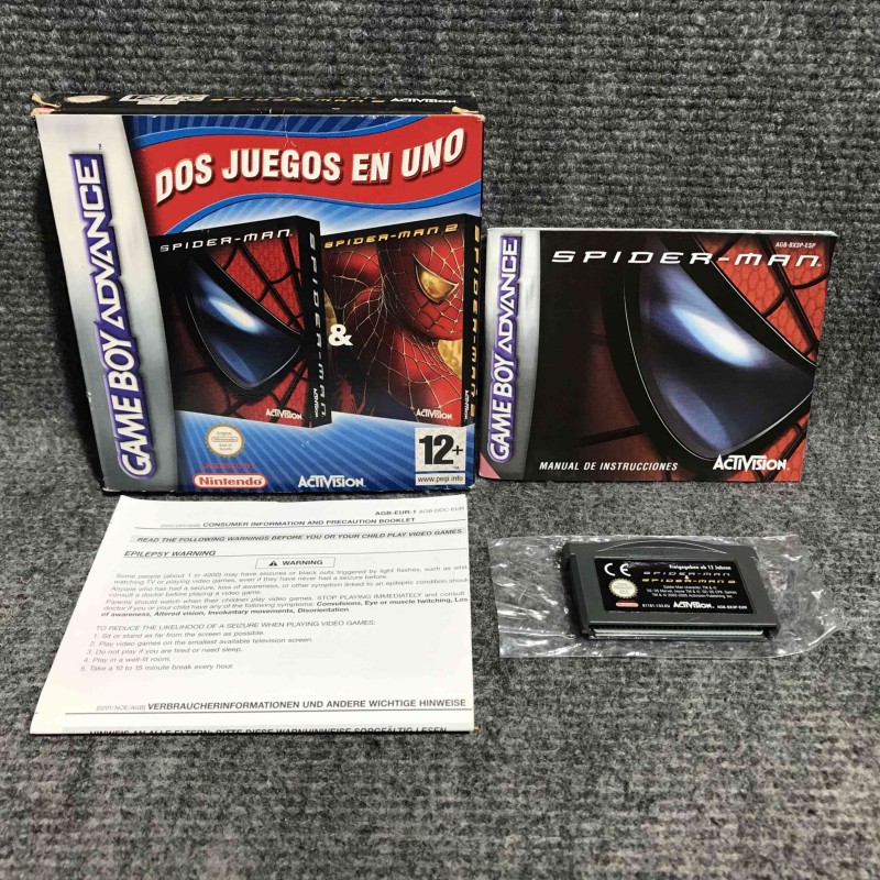 SPIDERMAN+SPIDERMAN 2 NINTENDO GAME BOY ADVANCE GBA