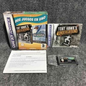 TONY HAWKS UNDERGROUND+KELLY SLATERS PRO SURFER NINTENDO GAME BOY ADVANCE GBA