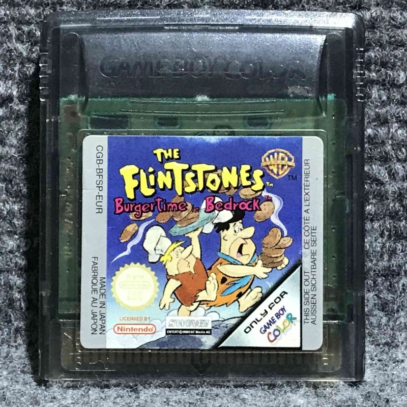 THE FLINTSTONES BURGERTIME IN BEDROCK NINTENDO GAME BOY COLOR GBC