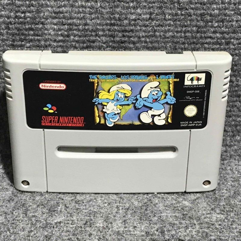 LOS PITUFOS VIAJAN POR EL MUNDO SUPER NINTENDO SNES