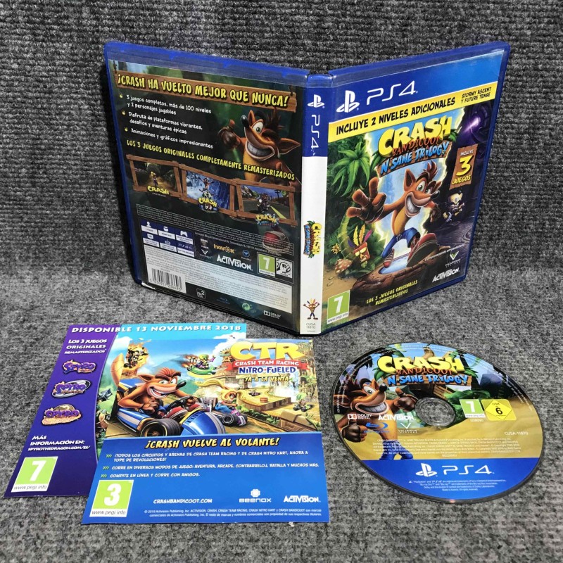 CRASH BANDICOOT N SANE TRILOGY SONY PLAYSTATION 4 PS4