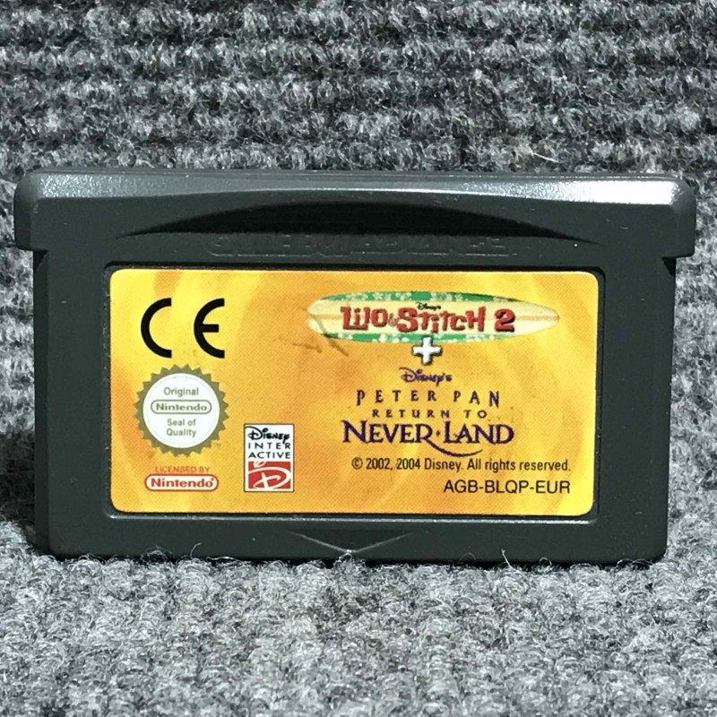 LILO AND STITCH 2+PETER PAN RETURN TO NEVERLAND NINTENDO GAME BOY ADVANCE GBA