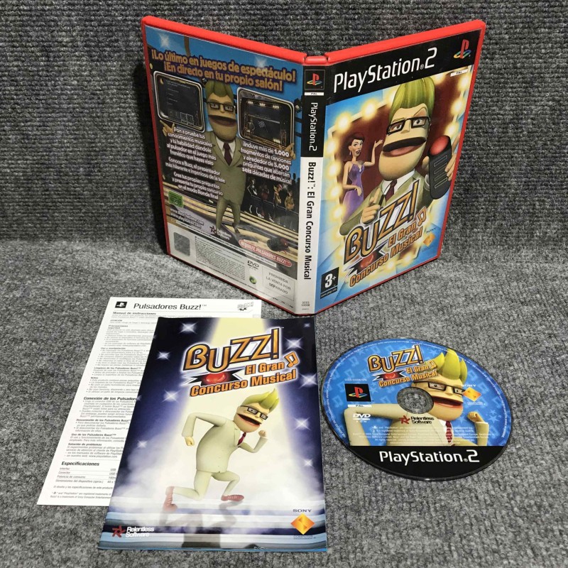 BUZZ EL GRAN CONCURSO MUSICAL SONY PLAYSTATION 2 PS2