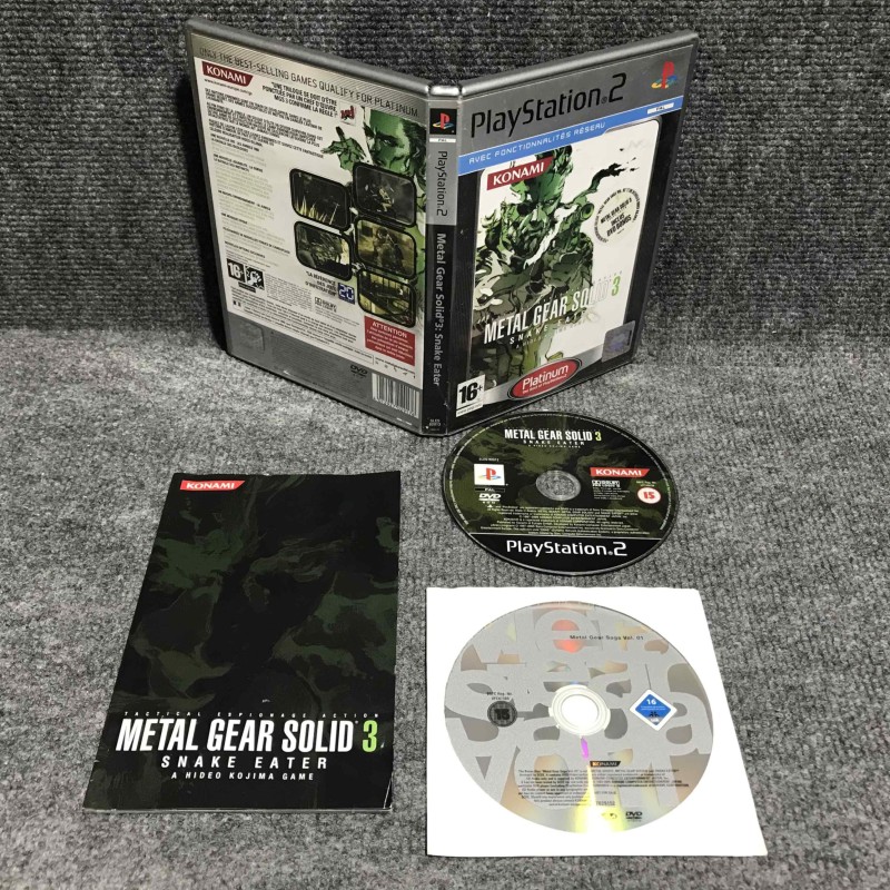 METAL GEAR SOLID 3 SNAKE EATER+METAL GEAR SAGA VOL 01 SONY PLAYSTATION 2 PS2
