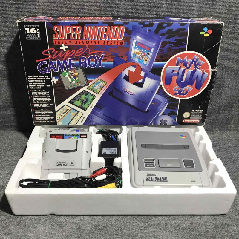 CONSOLA SUPER NINTENDO MORE FUN SET SNES MARIO WORLD SUPER GAME BOY