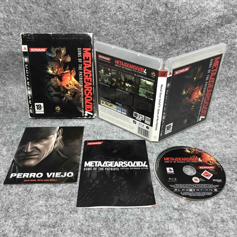 METAL GEAR SOLID 4 GUNS OF THE PATRIOTS SONY PLAYSTATION 3 PS3