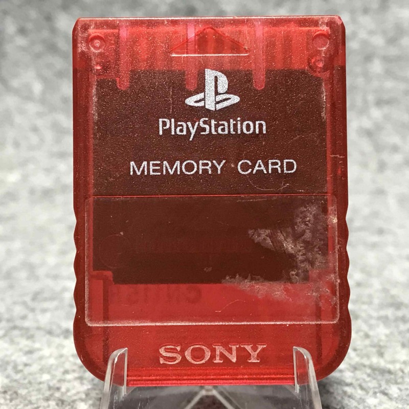 MEMORY CARD OFICIAL ROJO TRANSPARENTE 1 MB SONY PLAYSTATION PS1